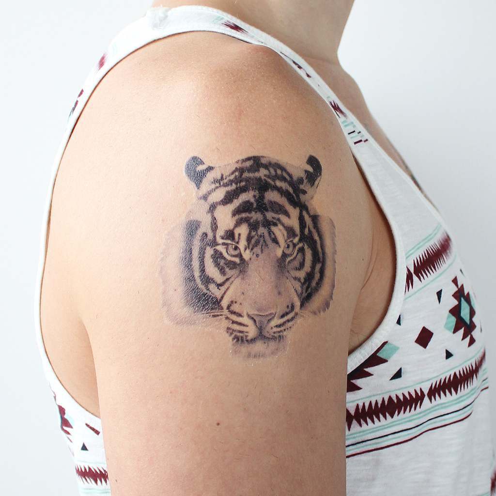 Stitched Tiger by Tessa Perlow from Tattly Temporary Tattoos – Tattly  Temporary Tattoos & Stickers